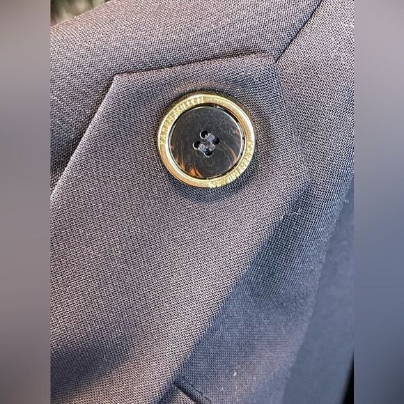 Karen Millen blazer Polished Stretch Belted blazer in navy Size US 4. NWT - Picture 9 of 11